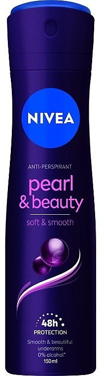 Deospray Antitranspirant mit schwarzem Perlenextrakt - Nivea Pearl & Beauty Black Deodorant Spray — Bild N1