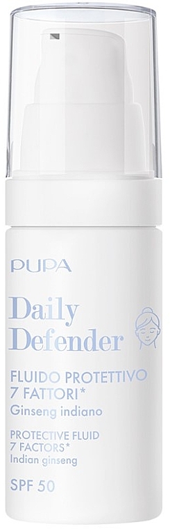 Schützendes Gesichtsfluid - Pupa Daily Defender Protective Fluid 7 Factors Indian Ginseng SPF 50 Coloured — Bild N1