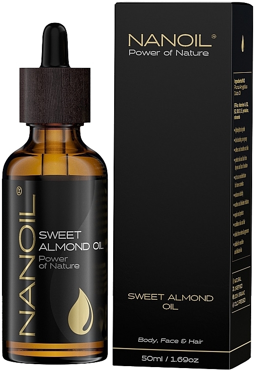 Mandelöl für Gesicht, Haar und Körper - Nanoil Body Face and Hair Sweet Almond Oil — Foto N2
