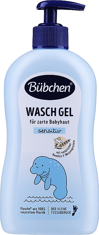 Duschgel für Haar und Körper mit Kamilleextrakt und Weizenproteinen für Kinder und Babys - Bubchen wasch gel