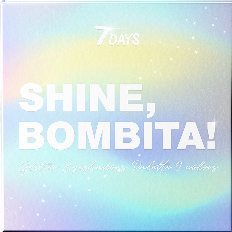 Lidschattenpalette mit 9 schimmernden Farben - 7 Days Shine, Bombita! Glitter Eyeshadows Palette 9 Colors — Bild N1