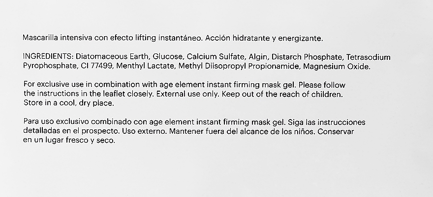Gesichtspflegeset - Mesoestetic Age Element Firming (Maske-Gel 5x25g + Maske-Puder 5x110ml)  — Bild N4