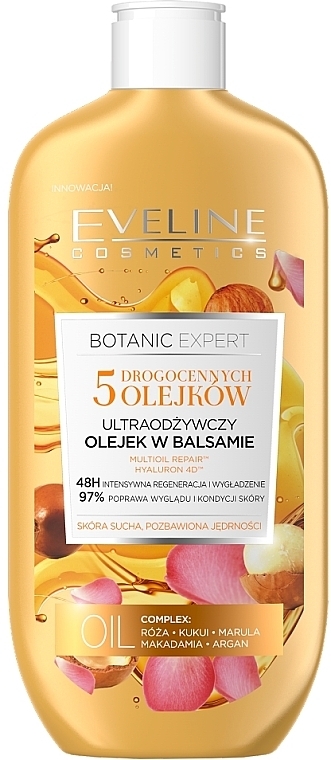 Balsam-Öl für den Körper mit Macadamia und Argan - Eveline Cosmetics Botanic Expert