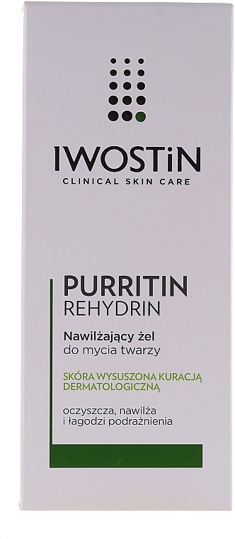 Feuchtigkeitsspendendes Gesichtsreinigungsgel - Iwostin Purritin Rehydrin Gel — Bild N1