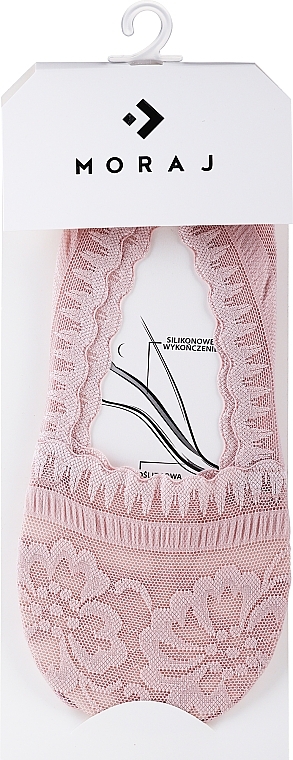 Füßlinge für Damen mit Spitze 1 Paar rosa - Moraj — Bild N1