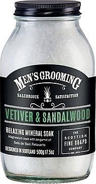 Badesalz Vetiver und Sandelholz - Scottish Fine Soaps Mens Grooming Vetiver & Sandalwood Relaxing Mineral Soak — Bild N1