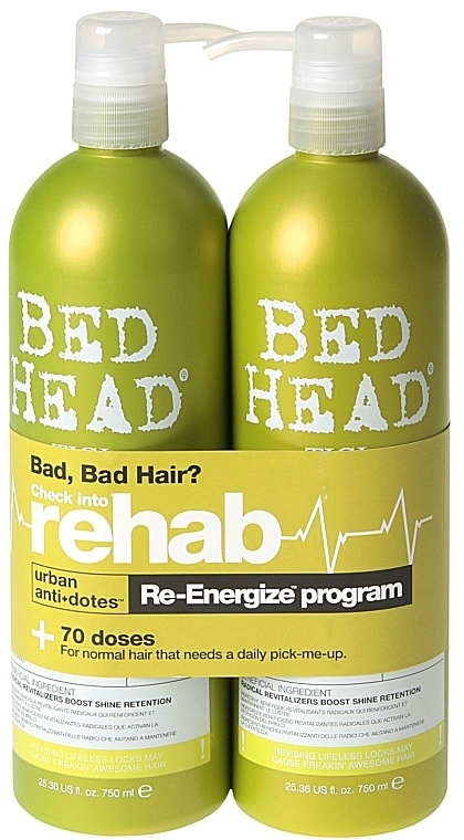 Haarpflegeset - Tigi Bed Head Re-energize (Shampoo 750ml + Conditioner 750ml)