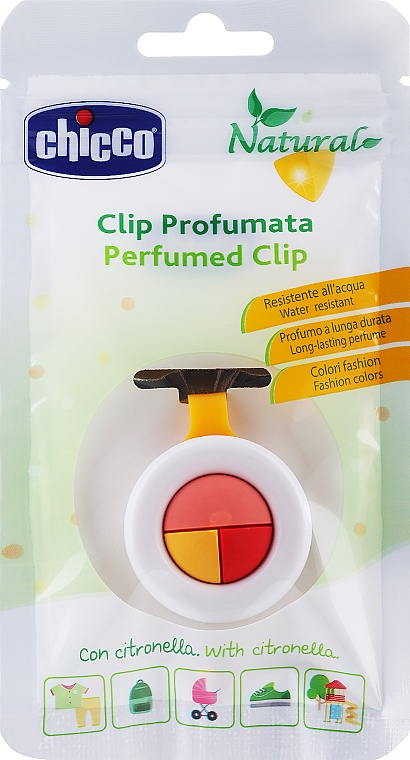 Aromatischer Anti-Mücken Clip rosa-gelb-rot - Chicco Perfumed Clip — Bild N1