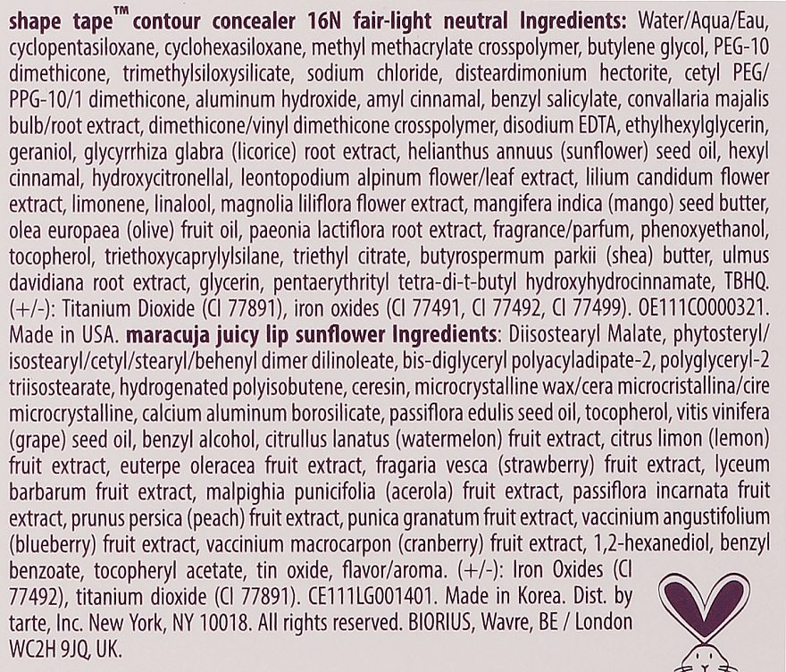 Set - Tarte Cosmetics The Icons Best Sellers Set (Concealer 10ml + Lippenbalsam 2.7g)  — Bild N3