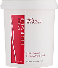 Antioxidative, pflegende und feuchtigkeitsspendende Alginatmaske für mehr Ausstrahlung mit Vitamin A, E, B1, B2 und Niacin - La Grace Masque Lueur Saine — Bild N1