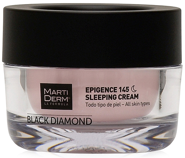 Erneuernde Nachtcreme für das Gesicht mit Prokollagen, Elastin und Hyaluronsäure - MartiDerm Black Diamond Epigence 145 Sleeping Cream — Bild N2
