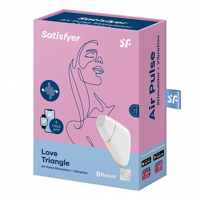 Wasserdichter Druckwellen- und Vibrations-Klitoris-Stimulator weiß - Satisfyer Love Triangle — Bild N1