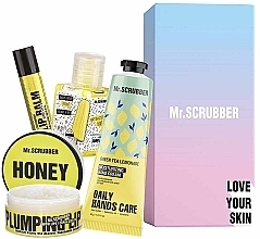 Düfte, Parfümerie und Kosmetik Set - Mr.Scrubber Sweet Honey (lip/balm/5g + lip/scrub/50ml + h/cr/50ml + sanitizer/30ml)