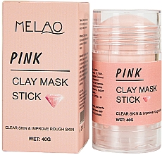 Düfte, Parfümerie und Kosmetik Reinigende und entgiftende Gesichtsmaske in Stick Pink - Melao Pink Clay Mask Stick