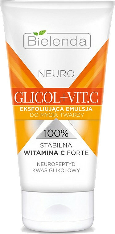 Peeling-Emulsion für das Gesicht mit Vitamin C - Bielenda Neuro Glicol + Vit.C Exfoliating Cleansing Emulsion