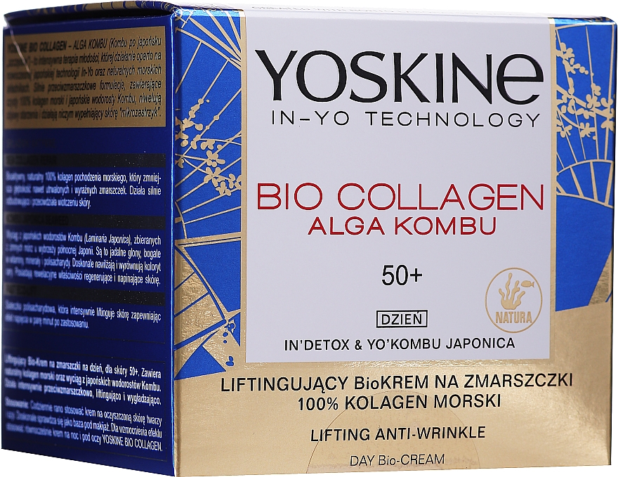 Tagescreme mit marinem Kollagen 50+ - Yoskine Bio Colagen Alga Kombu Day Cream 50+ — Bild N1