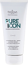 Düfte, Parfümerie und Kosmetik 2in1 reinigende Gelmaske für das Gesicht mit Aktivkohle - Farmona Professional Pure Icon Cleansing Face Wash Gel-Mask