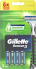 Düfte, Parfümerie und Kosmetik Ersatzklingen 8 St. - Gillette Sensor3 Sensitive