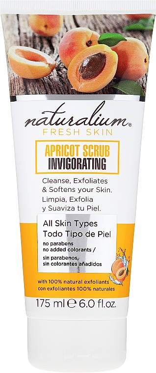 Sanftes Gesichtspeeling mit Aprikosenextrakt - Naturalium Invigorating Apricot Scrub — Bild N1