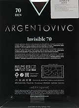 Strumpfhose Invisible 70 DEN cacao - Argentovivo — Bild N2