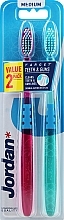 Zahnbürste mittel rosa und grün 2 St. - Jordan Target Teeth Toothbrush  — Bild N2