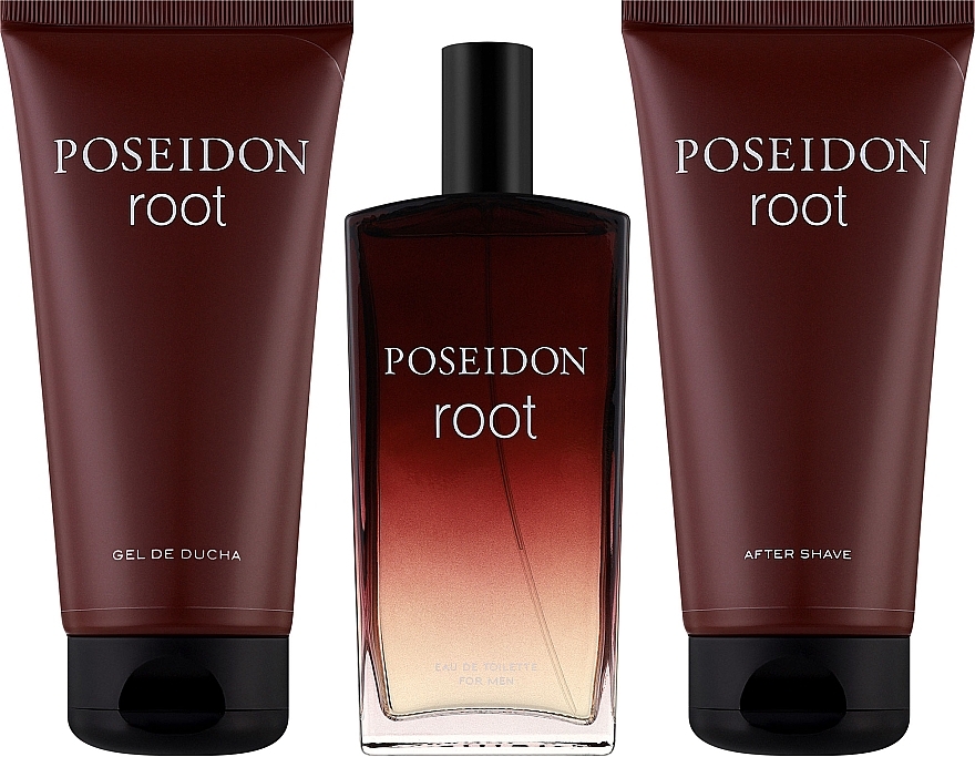 Duftset (Eau de Toilette 100ml + Duschgel 100ml + After Shave Lotion 100ml)  - Instituto Espanol Poseidon Root  — Bild N2