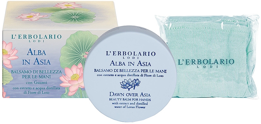 L'Erbolario Alba in Asia - Körperpflegeset (Balsam 75 ml + Badehandschuhe)  — Bild N1