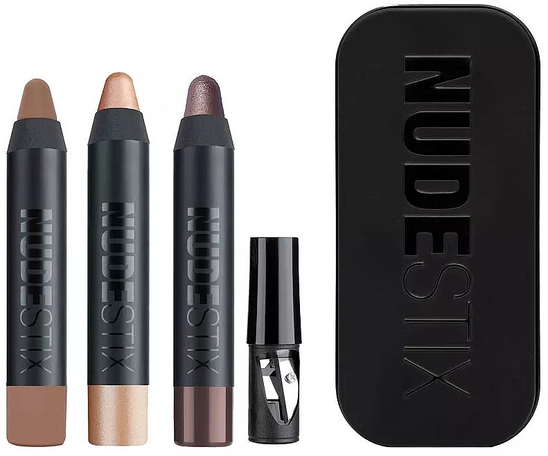 Set - Nudestix Bright Nude Eyes Mini Kit (eye/pencil/3x2.5g) — Bild N1