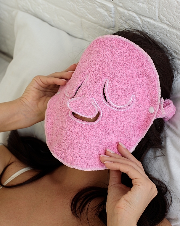 Gesichtstuch für kosmetische Eingriffe rosa Towel Mask - MAKEUP Facial Spa Cold & Hot Compress Pink — Bild N4