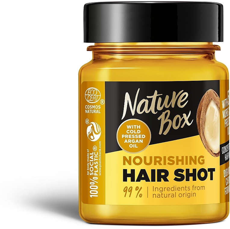 Pflegende Haarmaske mit Arganöl - Nature Box Argan Oil Nourishing Hair Shot — Bild N1