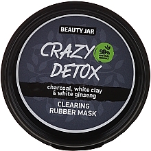 Reinigende Gesichtsmaske mit Aktivkohle, weißem Ton und Ginseng - Beauty Jar Crazy Detox Clearing Rubber Mask — Bild N2