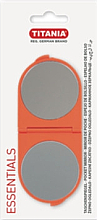 Klappbarer Taschenspiegel rund orange 14x6 cm - Titania — Bild N1