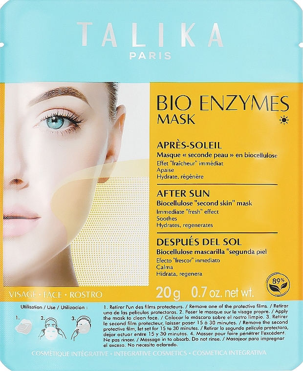 Feuchtigkeitsspendende und erfrischende Gesichtsmaske nach dem Sonnen - Talika Bio Enzymes Mask After Sun — Bild N1