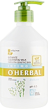 Düfte, Parfümerie und Kosmetik Waschmilch für die Intimhygiene für empfindliche Haut mit Leinsamen-Extrakt - O'Herbal