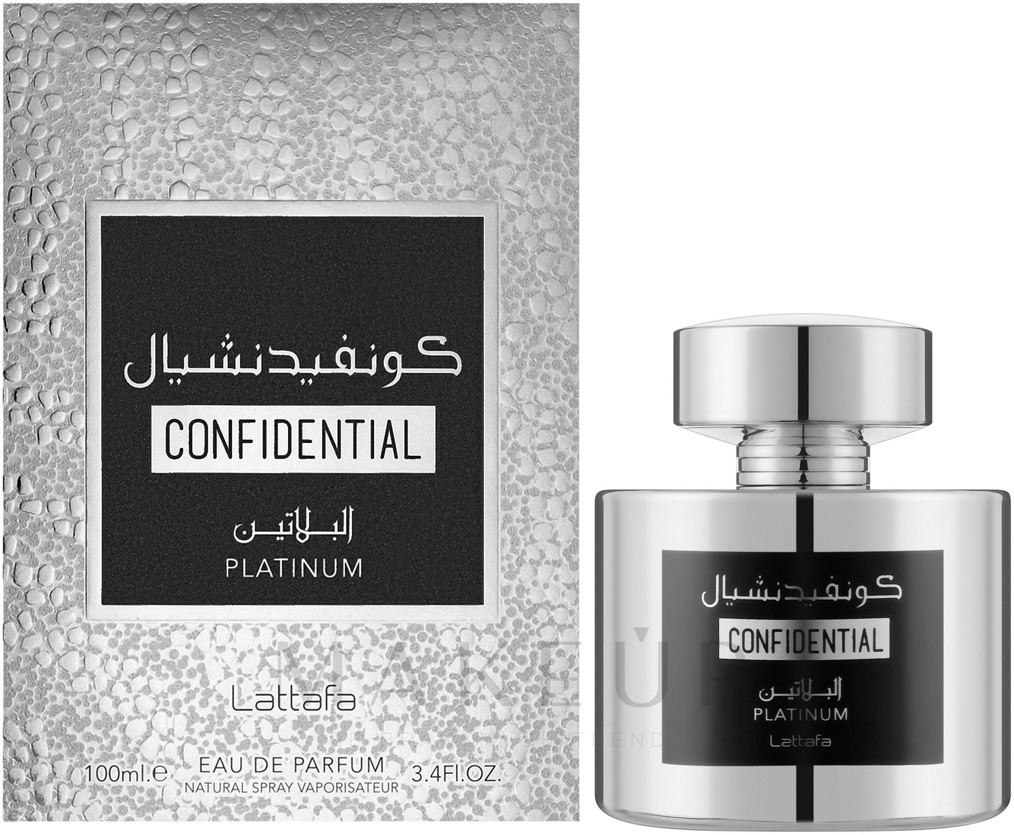 Lattafa Perfumes Confidential Platinum - Eau de Parfum — Bild 100 ml
