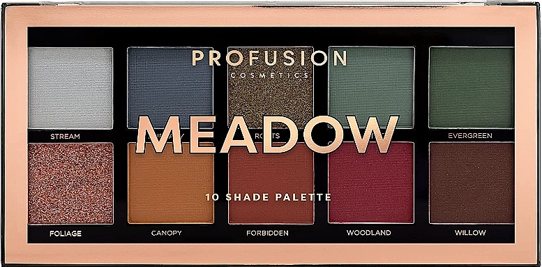 Lidschatten-Palette - Profusion Cosmetics Meadow 10 Shades Eyeshadow Palette — Bild N1