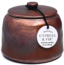 Düfte, Parfümerie und Kosmetik Duftkerze im Glas - Paddywax Cypress & Fir Bronzed Glazed Ceramic Candle