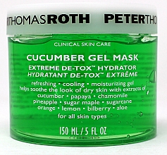Düfte, Parfümerie und Kosmetik Feuchtigkeitsspendende Gesichtsmaske mit Gurkenextrakt - Peter Thomas Roth Cucumber Gel Mask Extreme De-Tox Hydrator