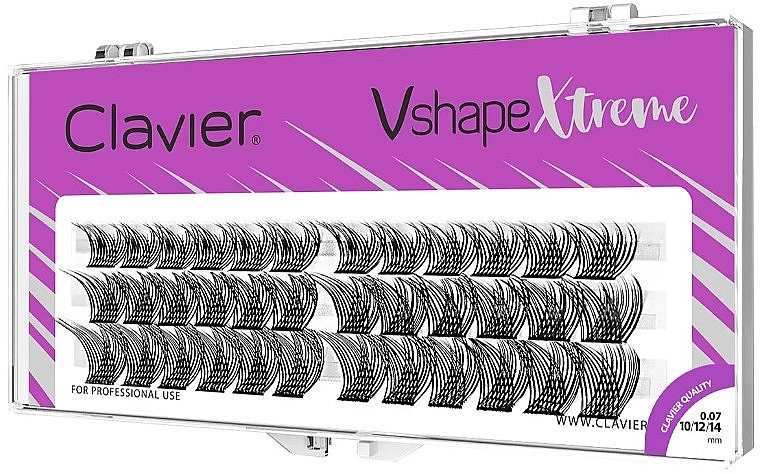 Wimpernbüschel C 10/12/14 mm  - Clavier V Shape Extreme  — Bild N1