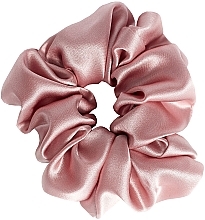 Scrunchie-Haargummi aus Naturseide, flauschig, rosa - de Lure Scrunchie — Bild N1