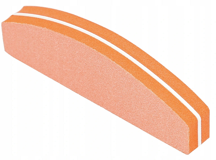Mini Nagelpufferblock Halbmond 100/180 orange - Tools For Beauty MiMo Nail Buffer Orange — Bild N2