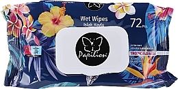 Düfte, Parfümerie und Kosmetik Feuchttücher mit Kunststoffhülle Tropische Blumen 72 St. - Papilion Wet Wipes Tropic Flowers