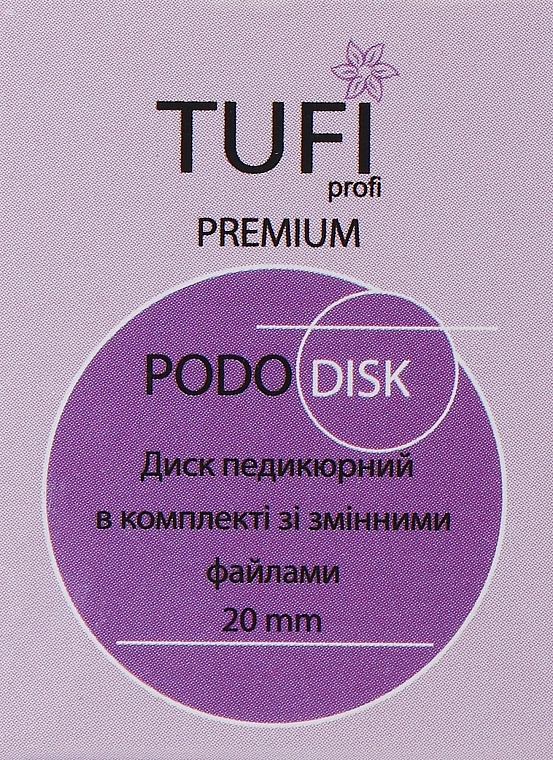 Pediküre-Disk mit entfernbaren Dateien 20 mm - Tufi Profi — Bild N2