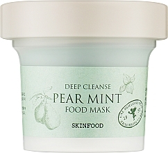 Düfte, Parfümerie und Kosmetik Tiefenreinigende Gesichtsmaske mit Birnen- und Minzextrakt - Skinfood Pear Mint Food Mask