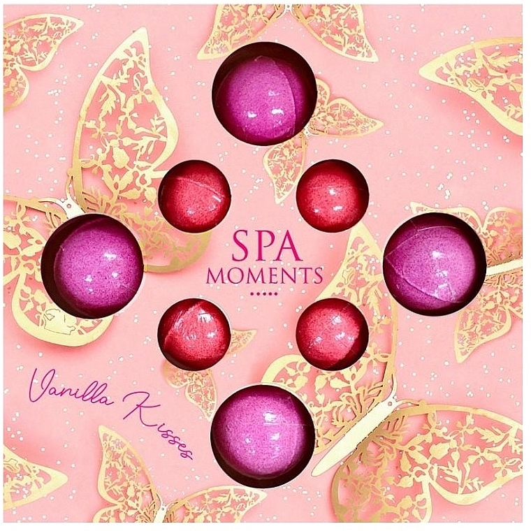 Badebomben-Set - Spa Monents Vanilla Kisses Set (bath/bomb/4x30g + bath/bomb/4x20g) — Bild N1