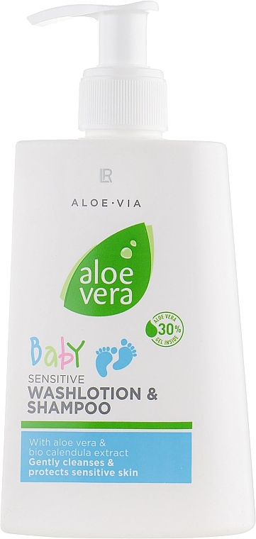 Mildes Shampoo-Gel zum Baden für Kinder - LR Health & Beauty Aloe Vera Baby Sensitive Washlotion And Shampoo  — Bild N2