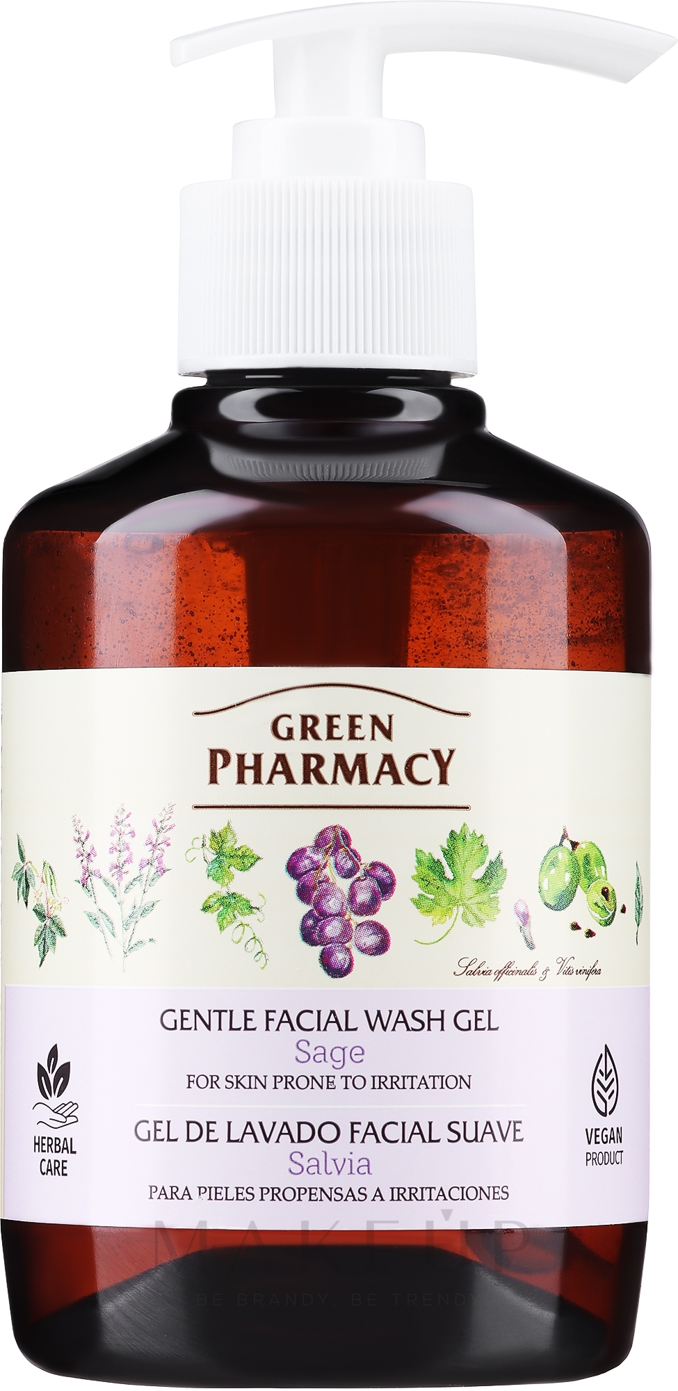 Sanftes Gesichtsreinigungsgel für empfindliche Haut - Green Pharmacy — Bild 270 ml