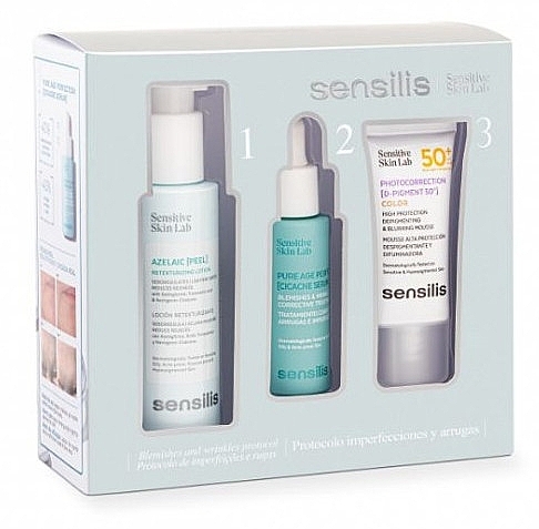 Set - Sensilis Protocol Pure Age Perfection (f/ser/30ml + f/lot/100ml + sun/fl/15ml) — Bild N1