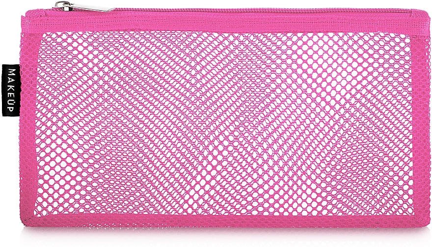 Reisekosmetiktasche rosa Pink mesh 22x10 cm - MAKEUP — Bild N1