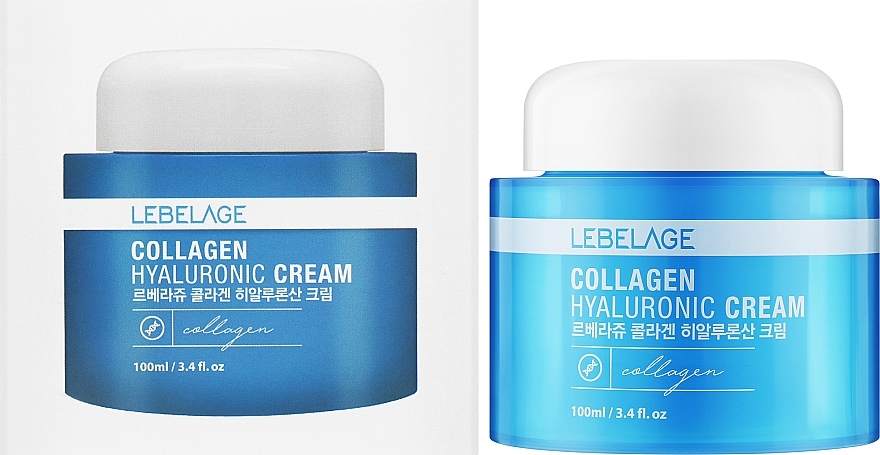 Nährende feuchtigkeitsspendende und glättende Gesichtscreme mit hydrolysiertem Kollagen - Lebelage Collagen Hyaluronic Cream — Bild N2